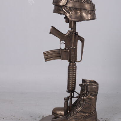 Fallen Soldier Boots Rifle and Helmet Sales