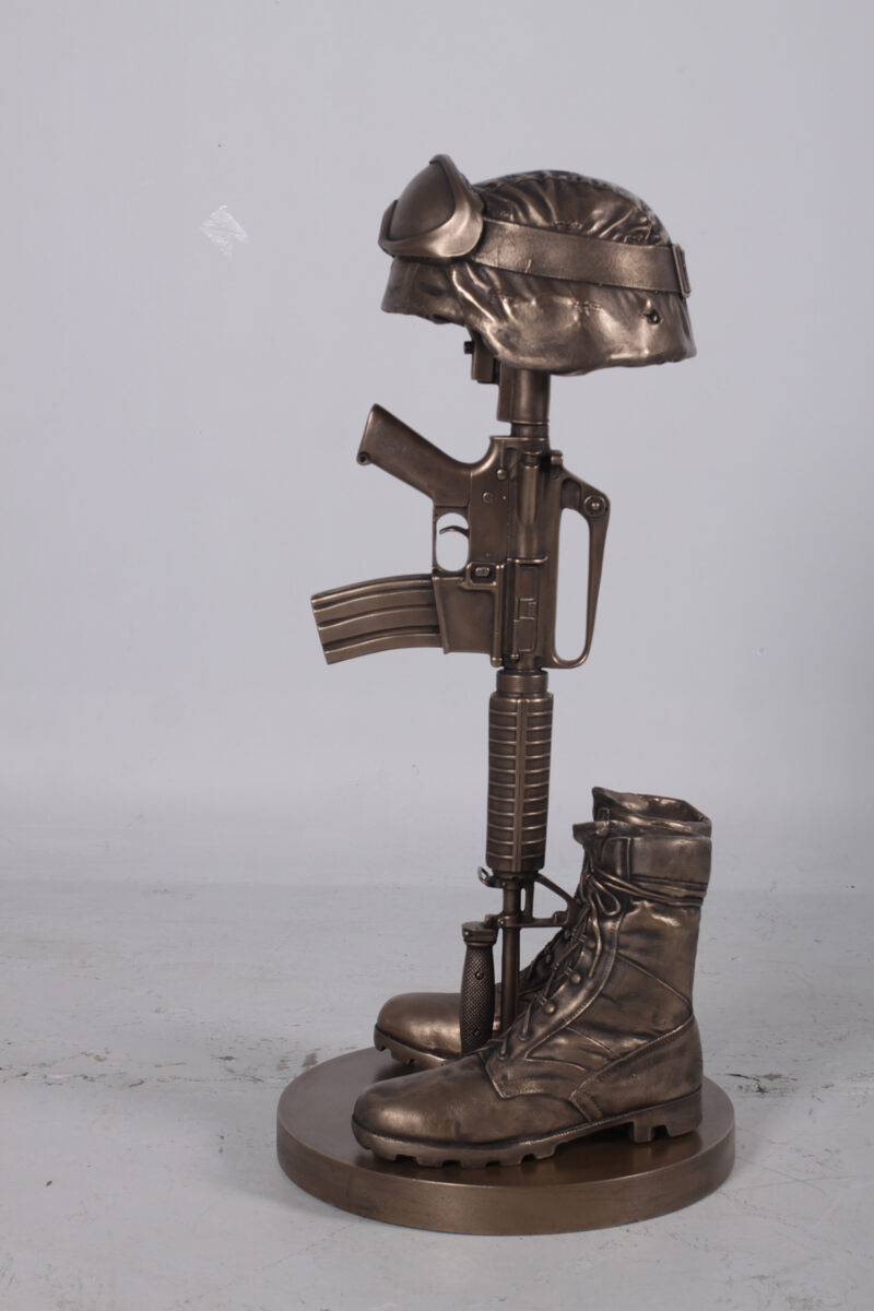 Fallen Soldier Boots Rifle and Helmet Sales