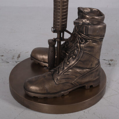 Fallen Soldiers Boots Rifle and Helmet Sale