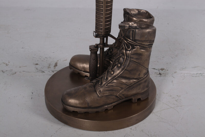 Fallen Soldiers Boots Rifle and Helmet Sale